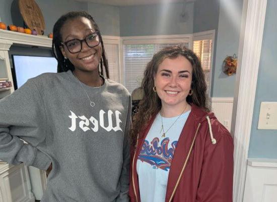 Allison Carden, left, with fellow nutrition ambassador Jordyn Clark, right